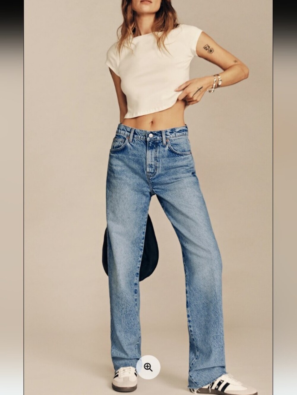 Classic High-Rise Straight Leg Jeans - Light Blue